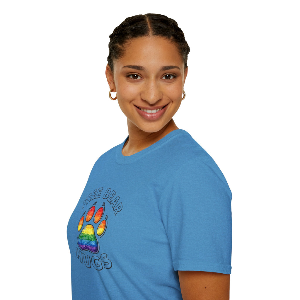 Free Bear Hugs Rainbow Paw T-Shirt