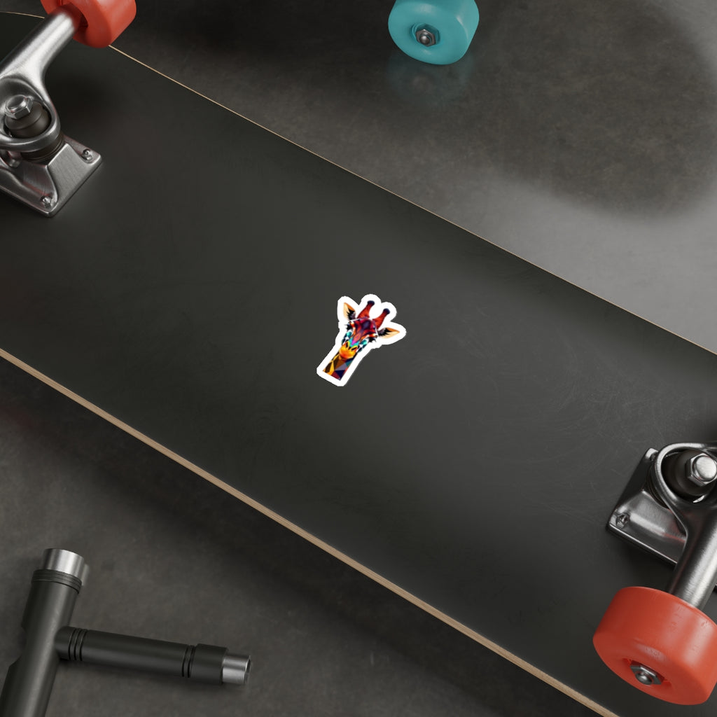 Colorful Giraffe Die-Cut Sticker