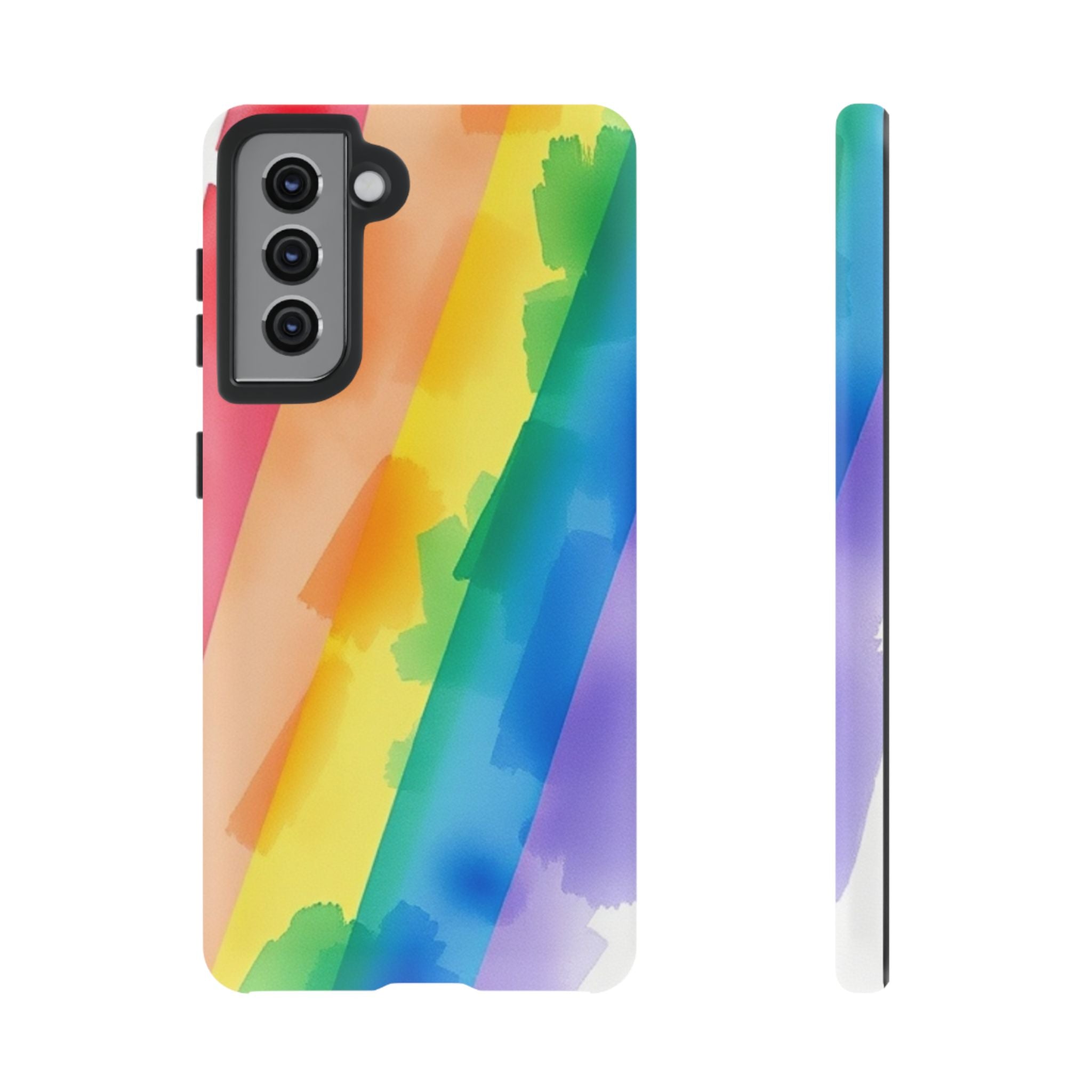 Rainbow Watercolor Art Tough Cases For Android & iPhone