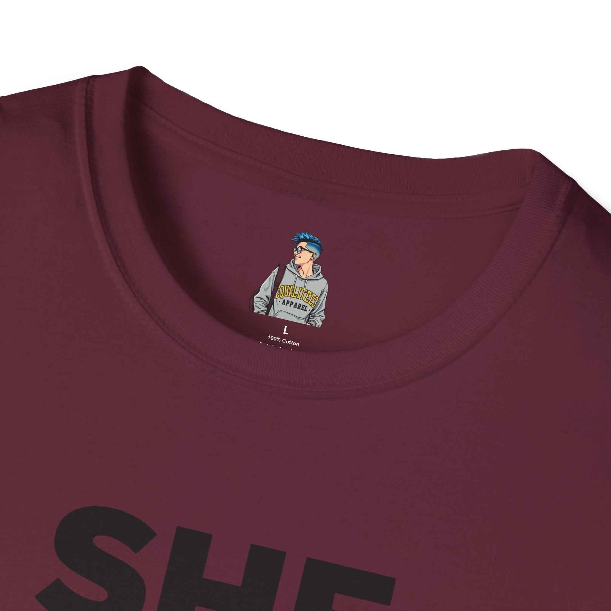 T-Shirt — "She Said Stop, You Will Stop." Bold Statement Tee for Consent Awareness