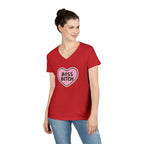 Boss Bitch Ladies' V-Neck T-Shirt | Empowering Casual Wear