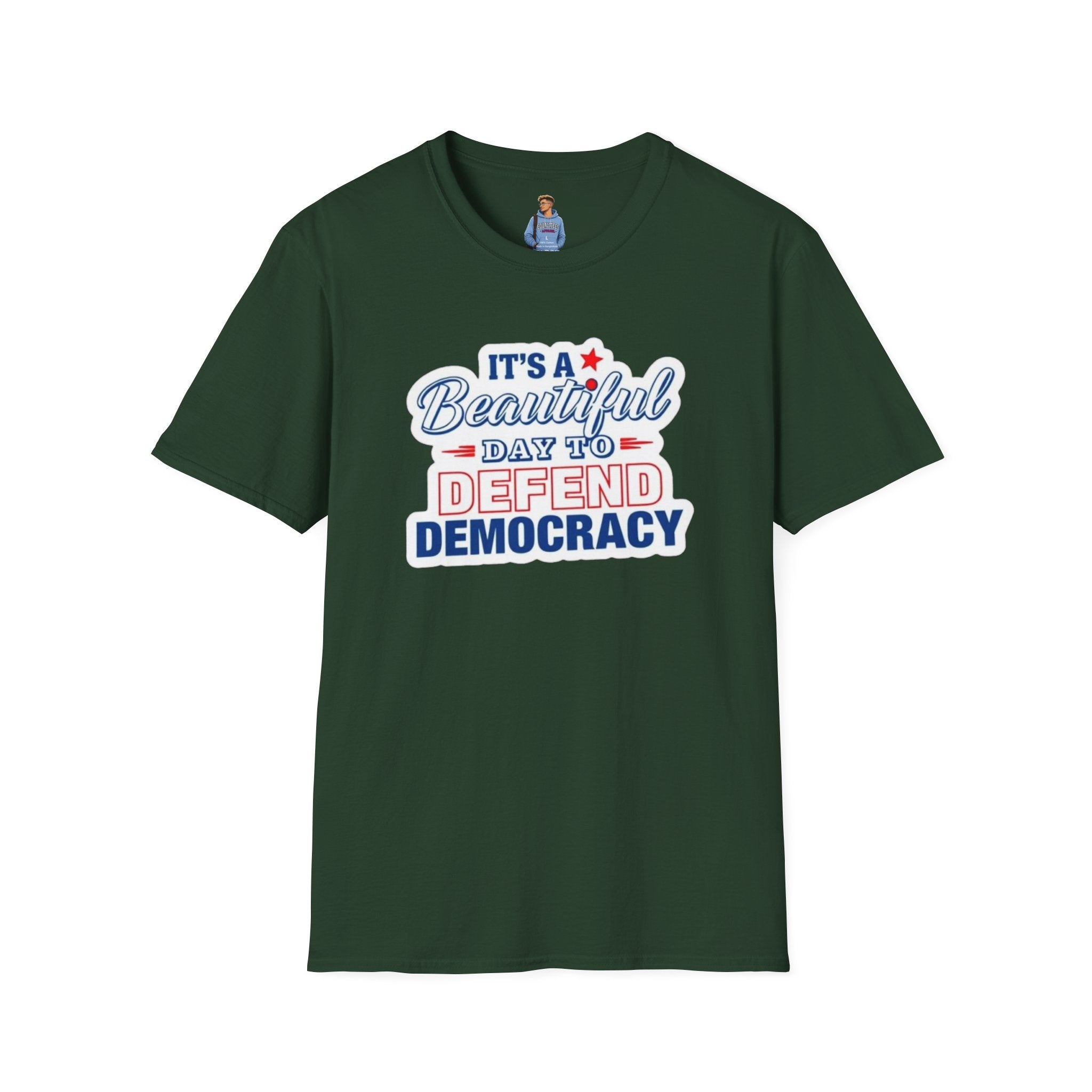 Defend Democracy Unisex Softstyle T-Shirt - Perfect for Activism and Everyday Wear