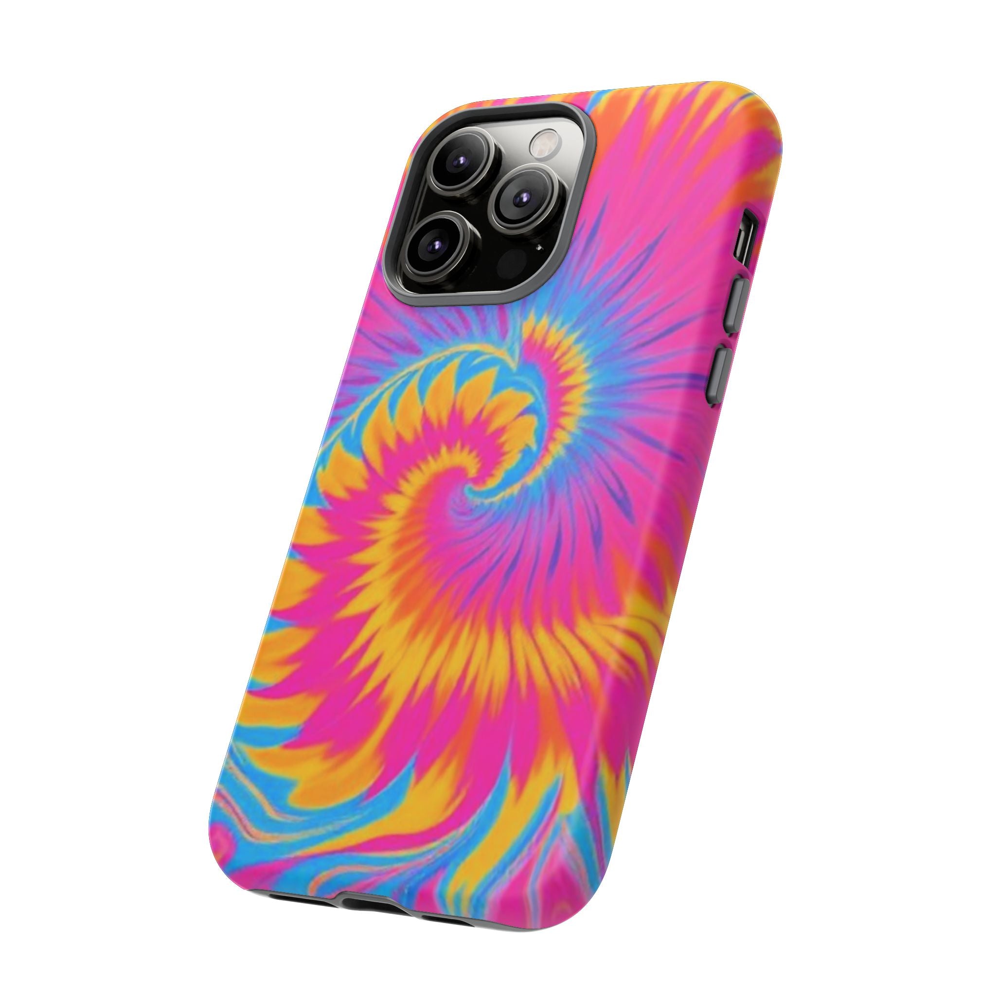 Vibrant Tie-Dye Swirl Protective Tough Case for iPhone