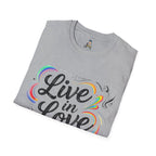 Live in Love T-Shirt — Inspirational Script Tee