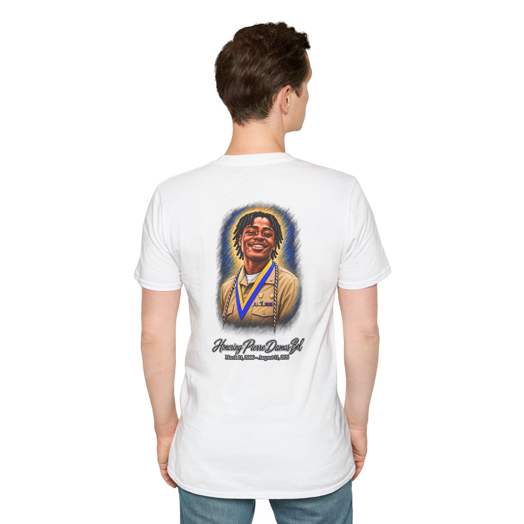 Portrait Front and Back - In Memory of Pierre Damas Bel T-Shirt