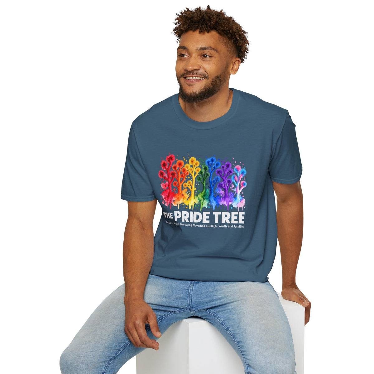 Pride Tree Las Vegas White Text T-shirt