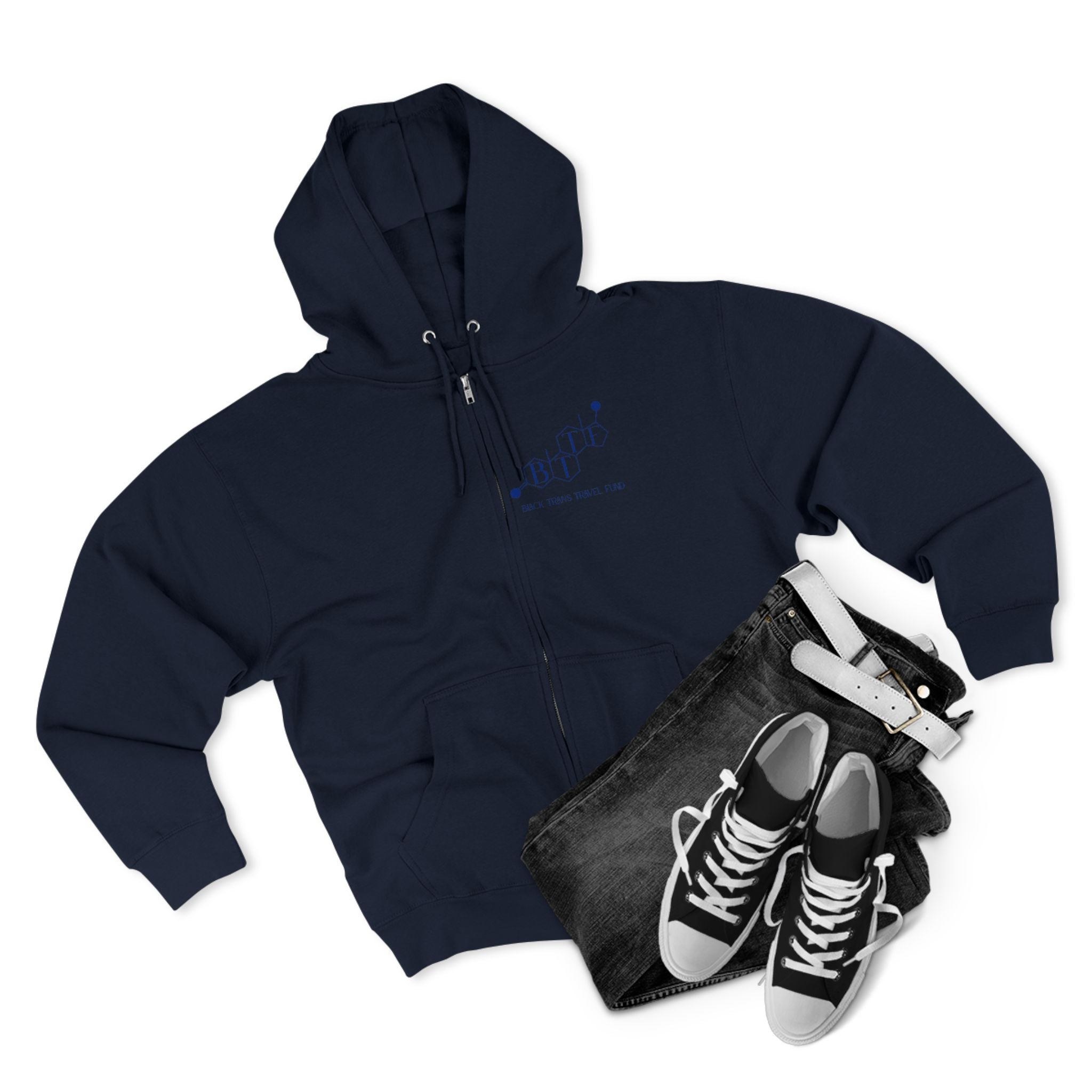 BTTF - Black Trans Travel Fund Unisex Zip-Up Hoodie