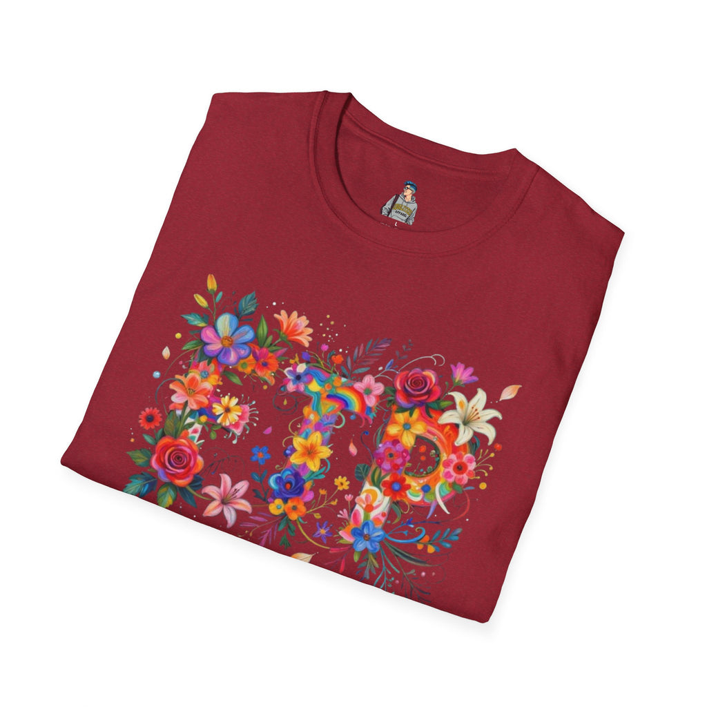 Floral 'FTP' Graphic T-Shirt