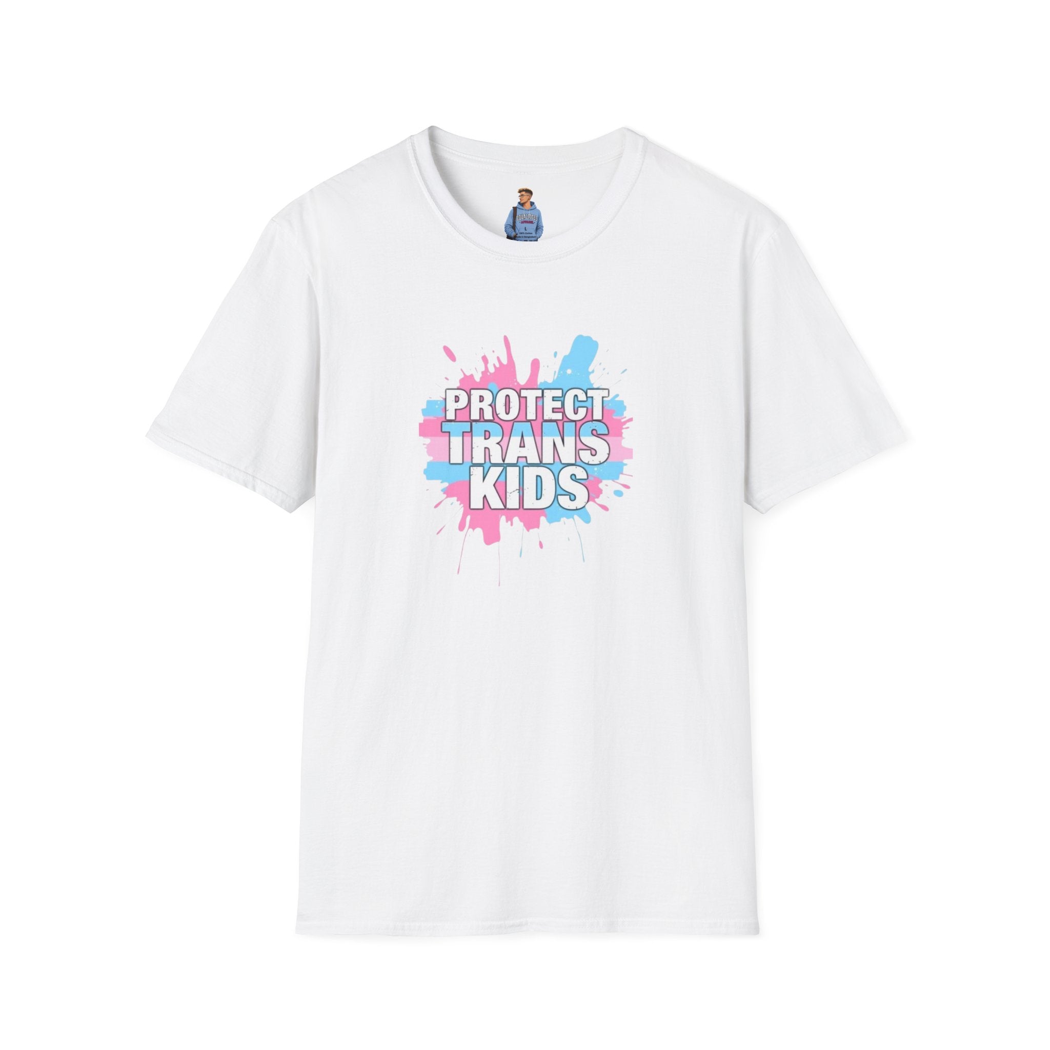 Protect Trans Kids Unisex Softstyle T-Shirt - Supportive LGBTQ+ Apparel