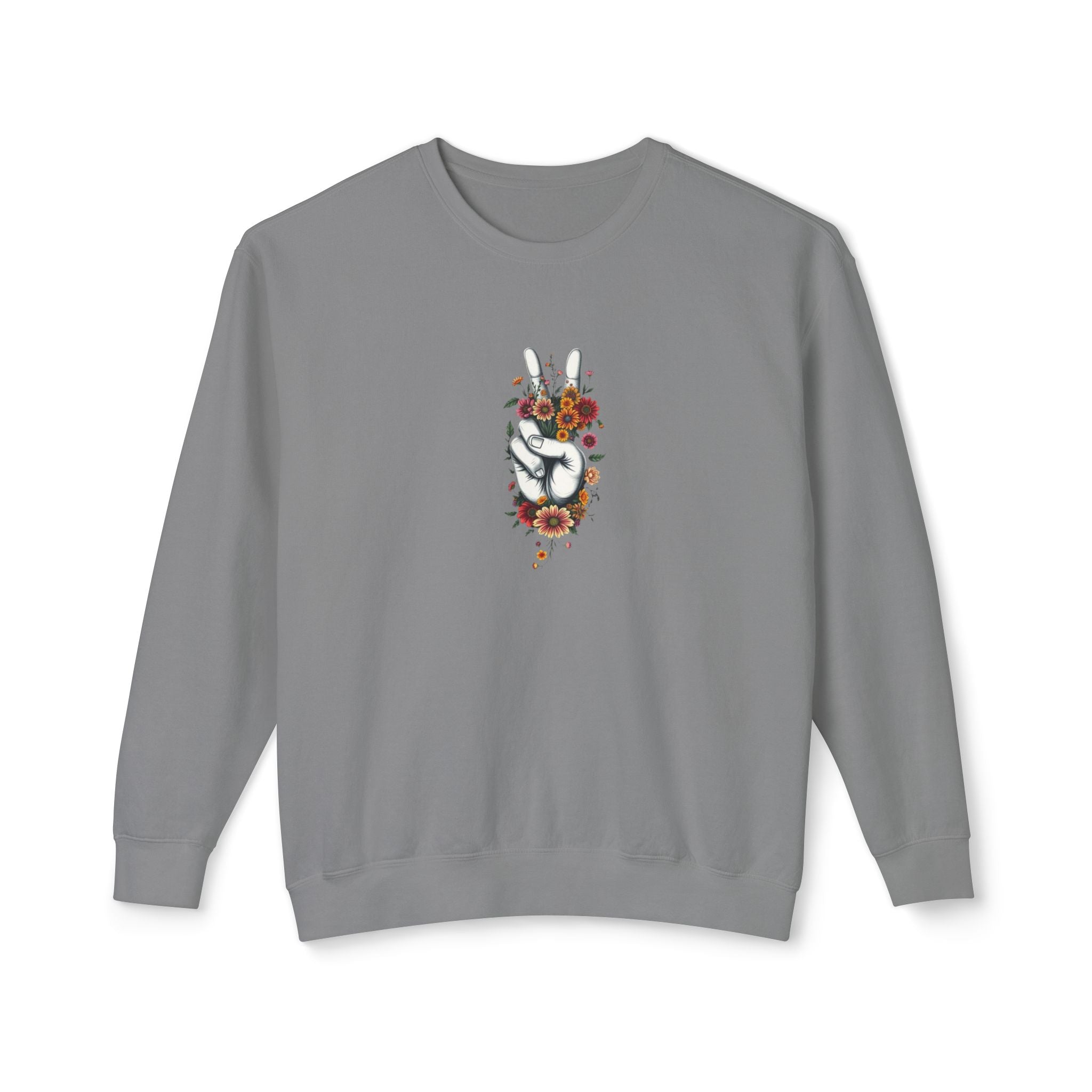 Unisex Lightweight Crewneck Sweatshirt -Grow Peace