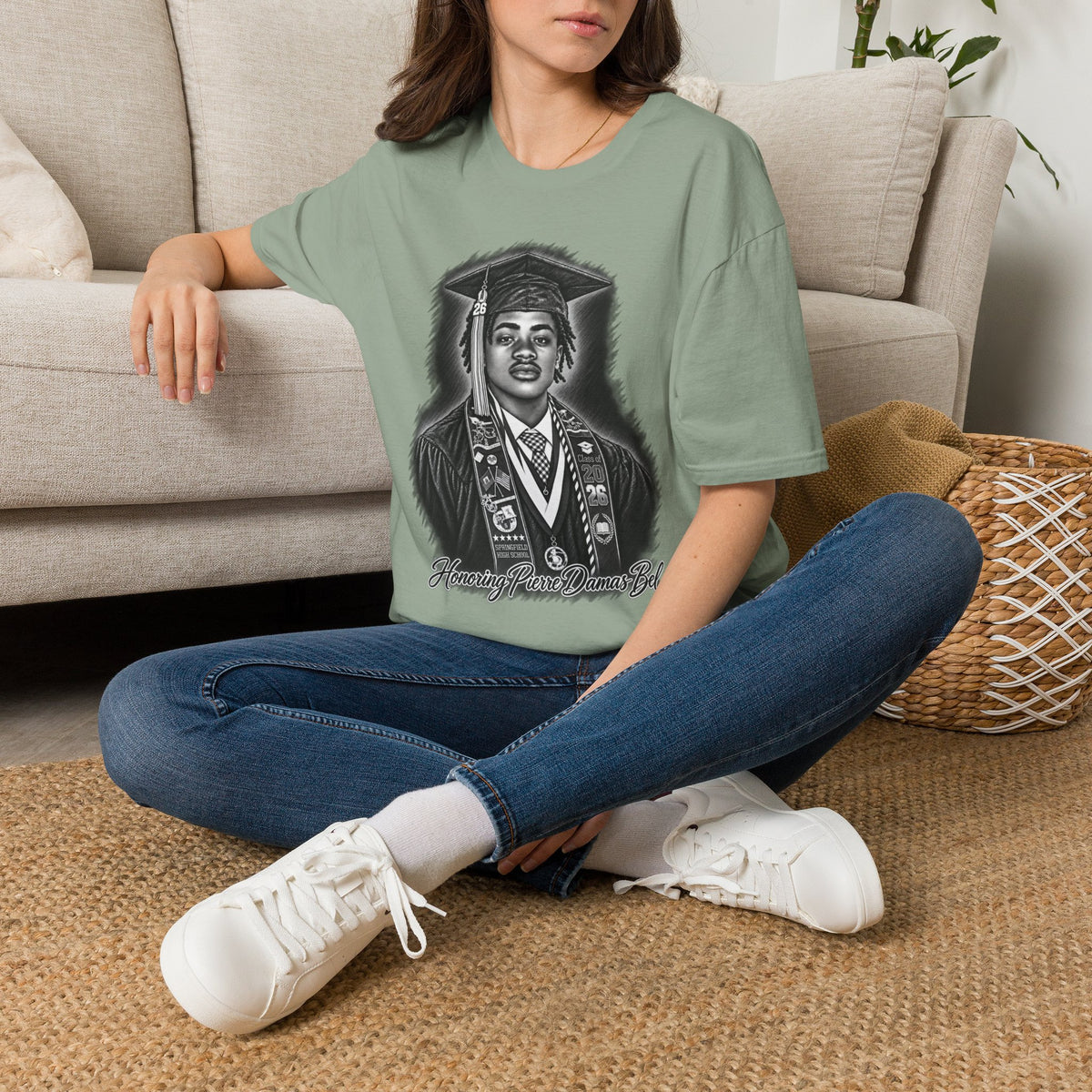 Portrait Front and Back - In Memory of Pierre Damas Bel T-Shirt