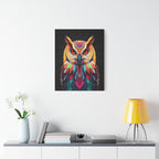 Colorful Owl Canvas Wall Art - 1.25" Stretched Matte