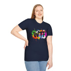WTF Color Splash T-Shirt — Bold Rainbow Graphic Tee