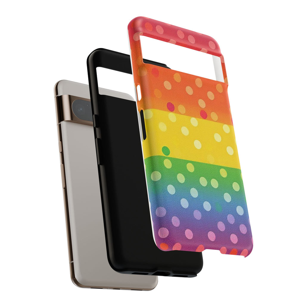 Rainbow Polka-Dot Tough Case for Android