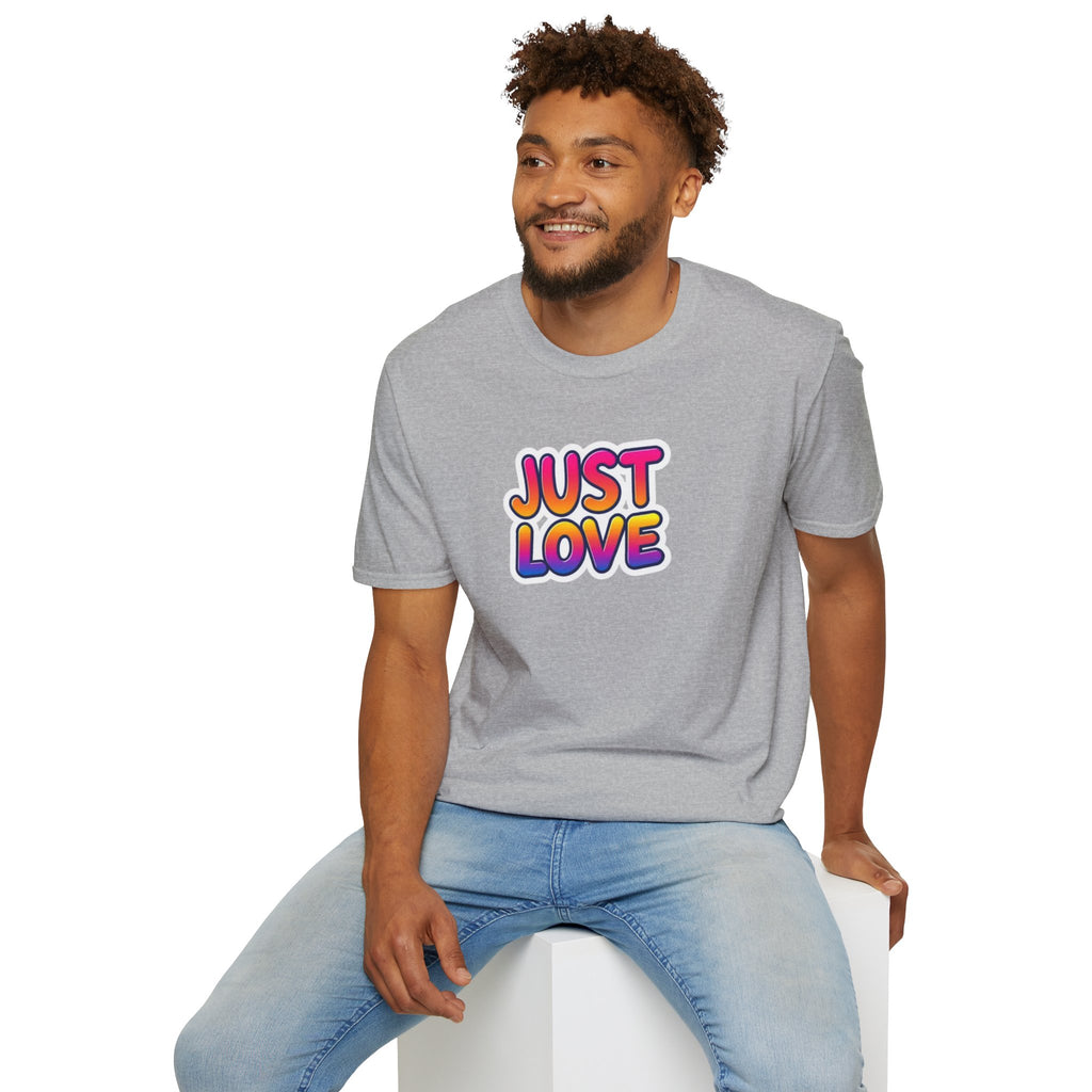 Just Love Unisex Softstyle T-Shirt | Perfect for Pride, Anniversaries, and Everyday Wear