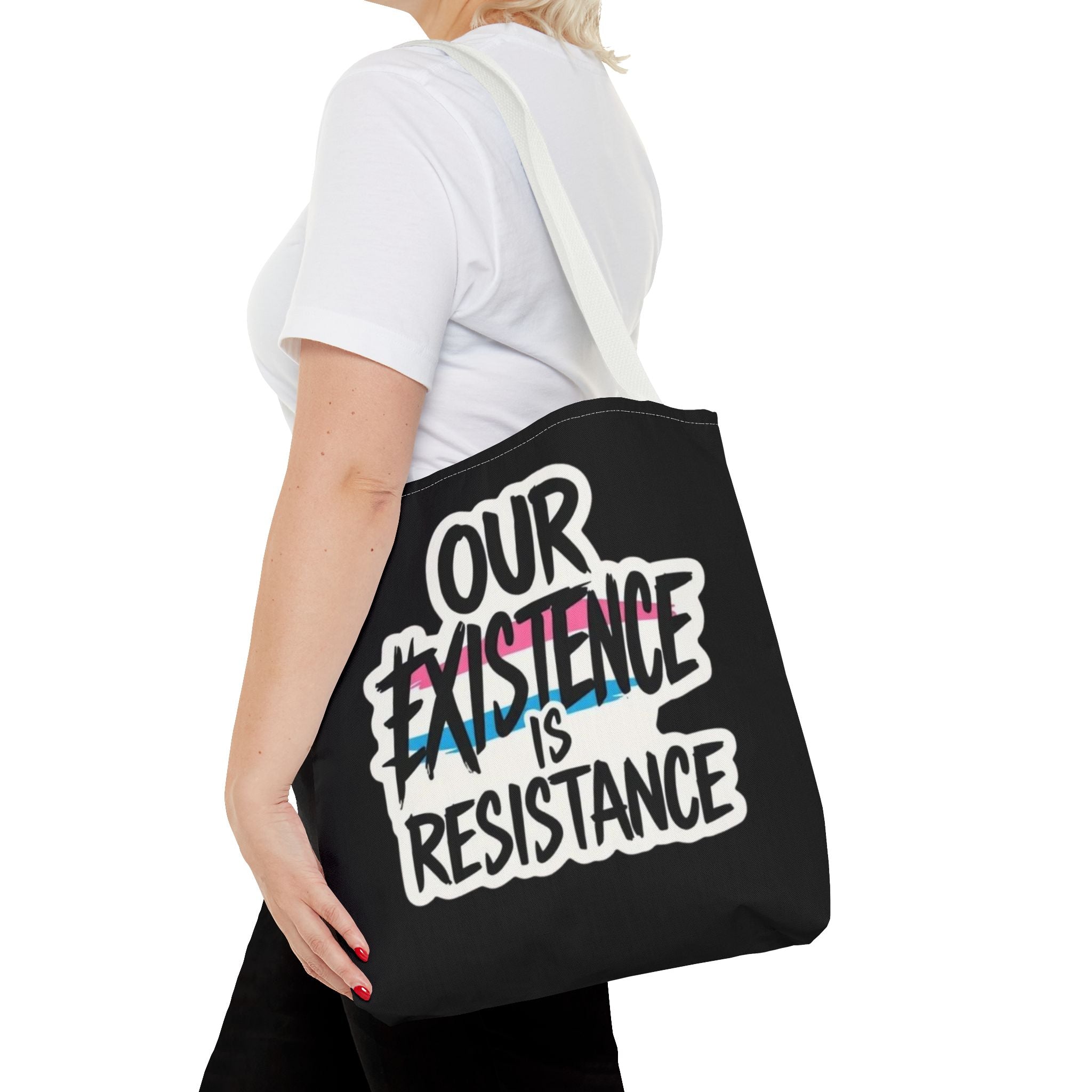 Our Existence Is Resistance Trans Protest Tote Bag