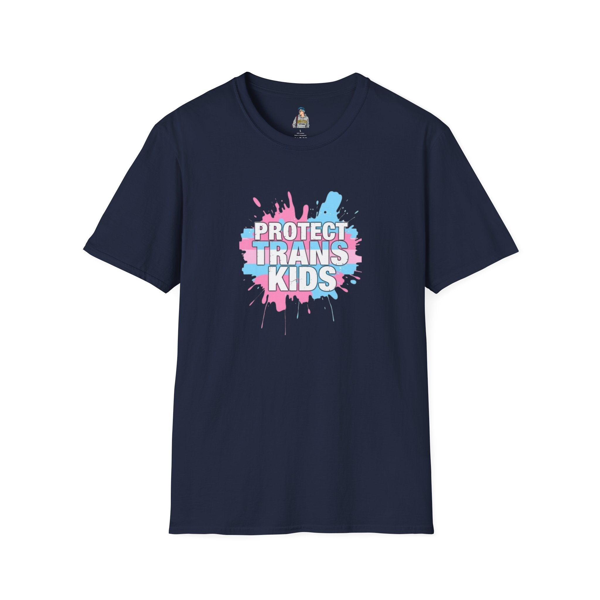 Protect Trans Kids Unisex Softstyle T-Shirt - Supportive LGBTQ+ Apparel