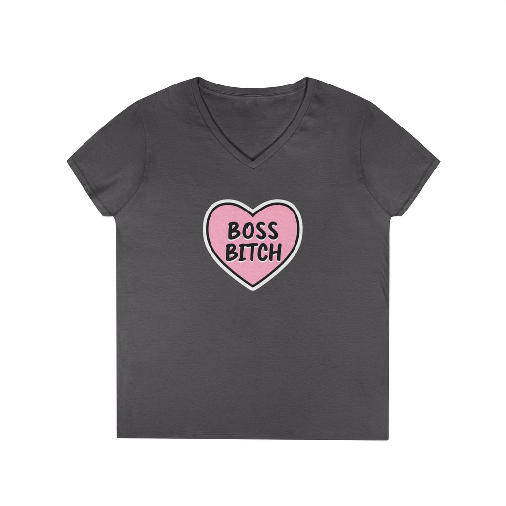 Boss Bitch Ladies' V-Neck T-Shirt | Empowering Casual Wear