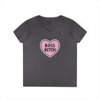 Boss Bitch Ladies' V-Neck T-Shirt | Empowering Casual Wear