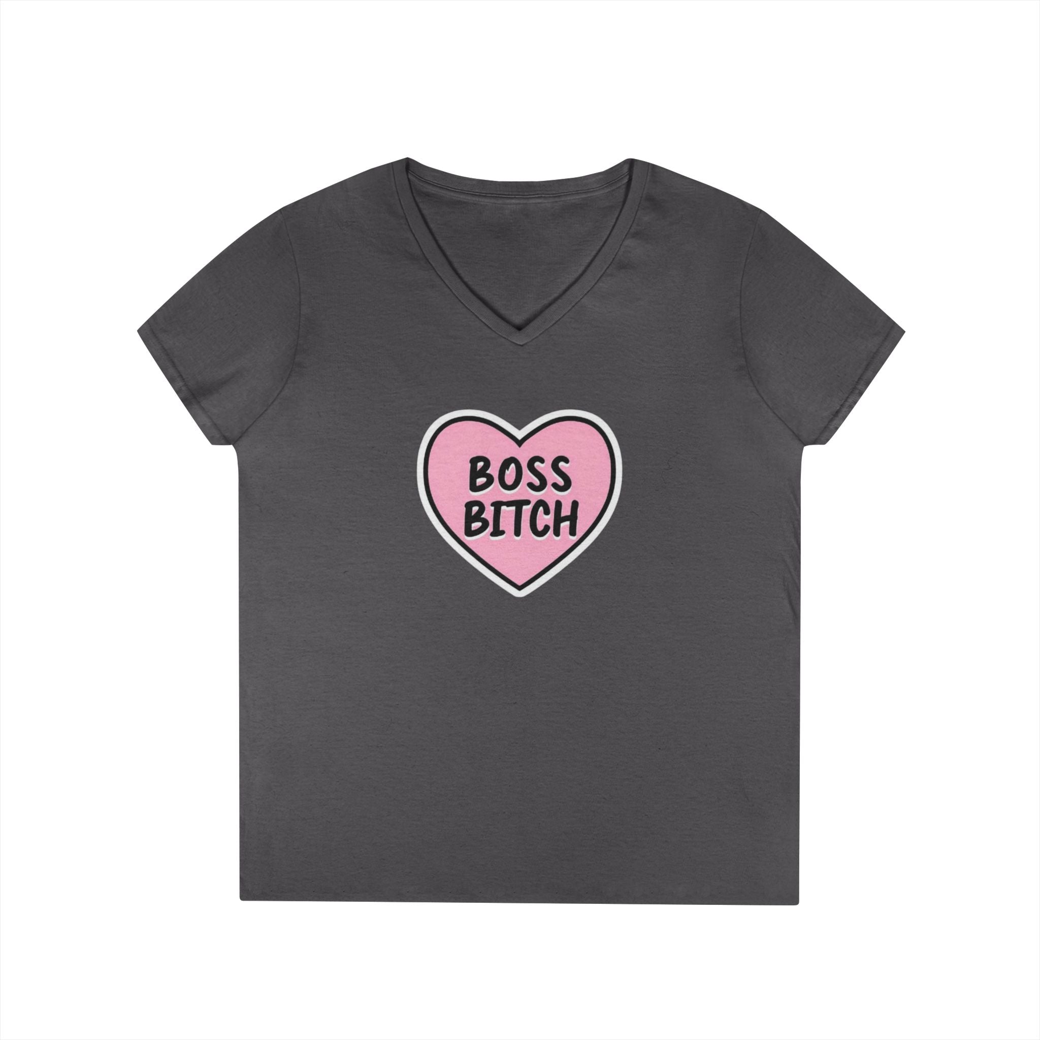 Boss Bitch Ladies' V-Neck T-Shirt | Empowering Casual Wear