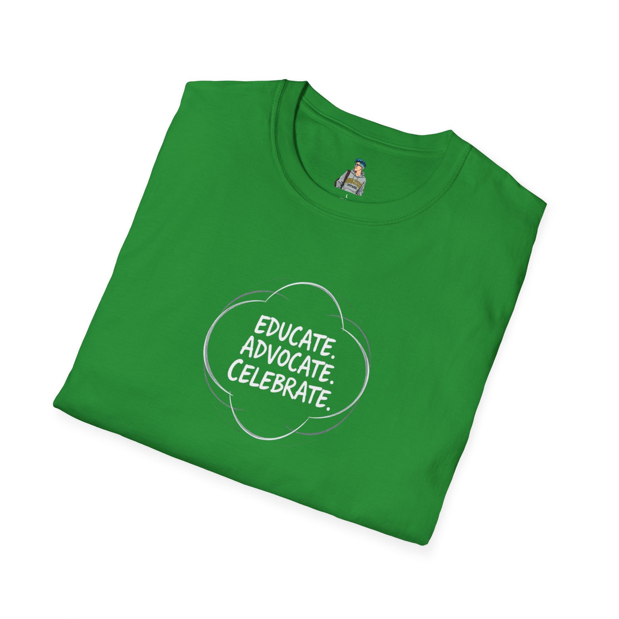 Subtle Pride Educate Advocate Celebrate Minimalist T-Shirt for Every Occasion - EqualiTees.Me