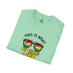 Pride Sunglasses Unisex T-Shirt - 'This Is What Not Giving a Sh*t What You Think Looks Like'