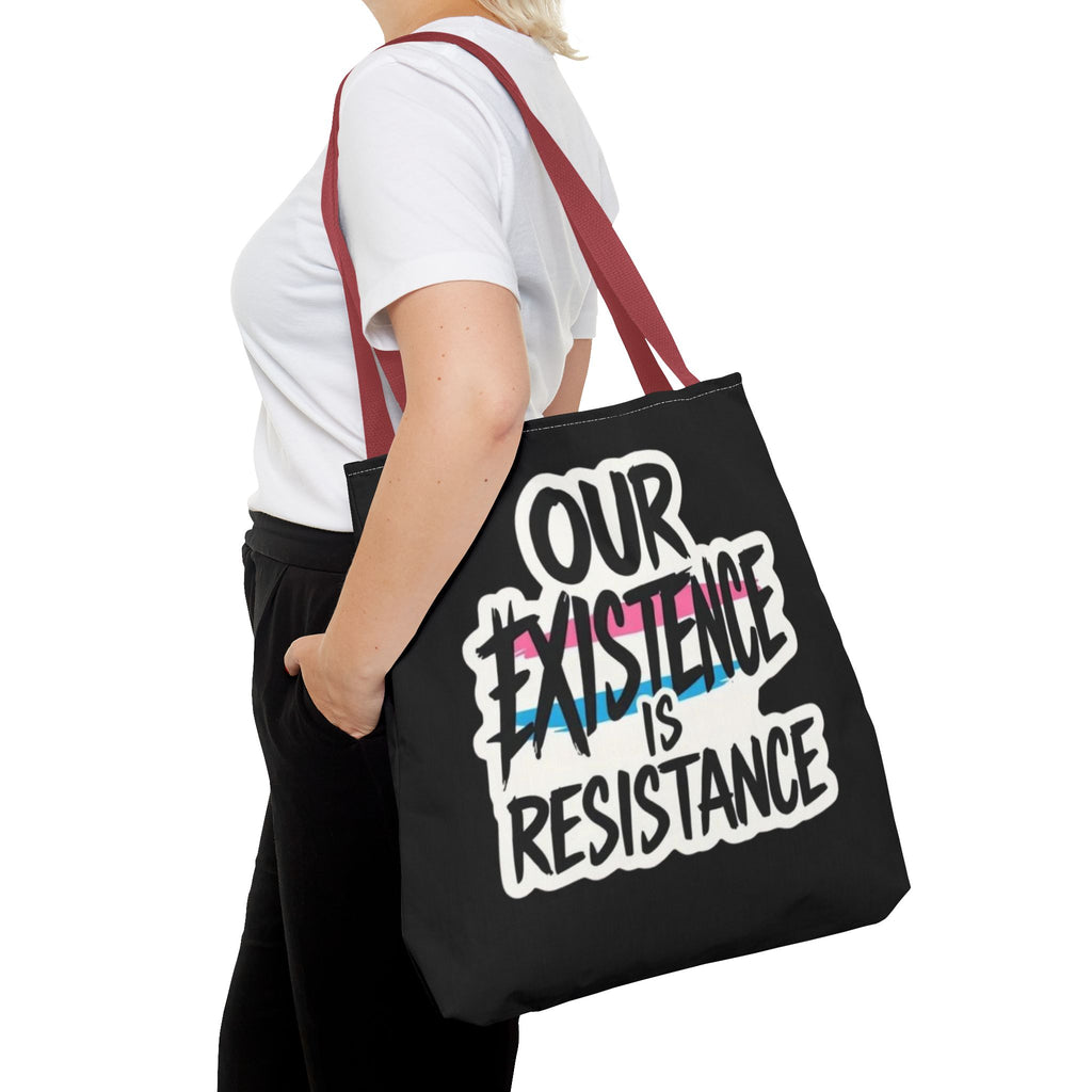 Our Existence Is Resistance Trans Protest Tote Bag