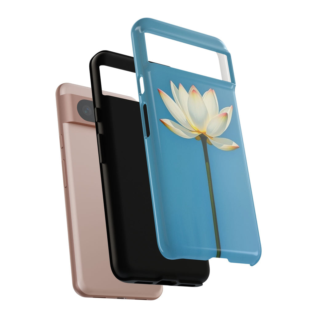 Open White Peace Lily Design Tough Case For Android & iPhone