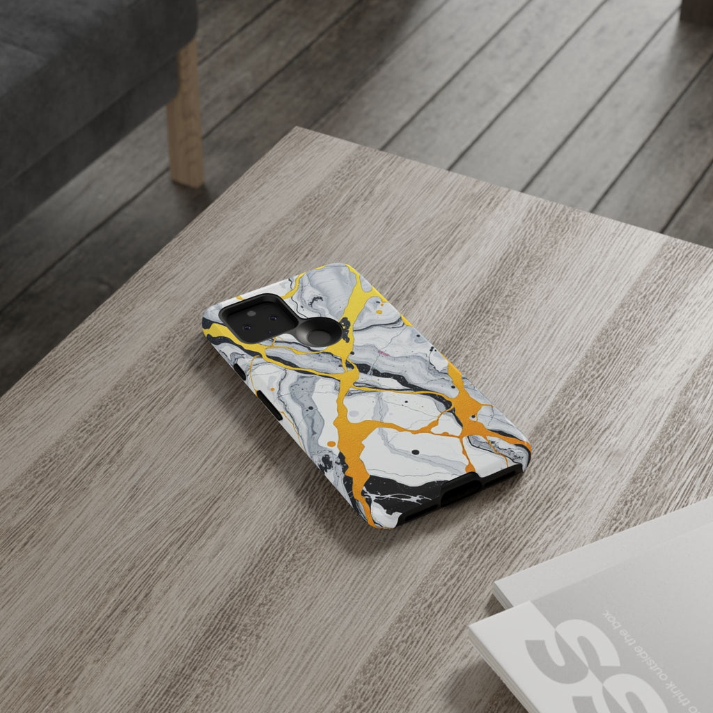 Beautiful Marble and Gold Design Tough Cases For Android & iPhone