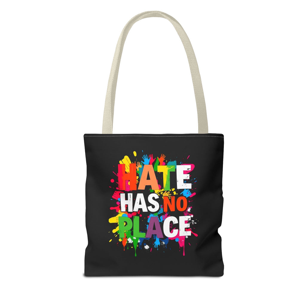 Hate Has No Place Paint Splatter Tote Bag