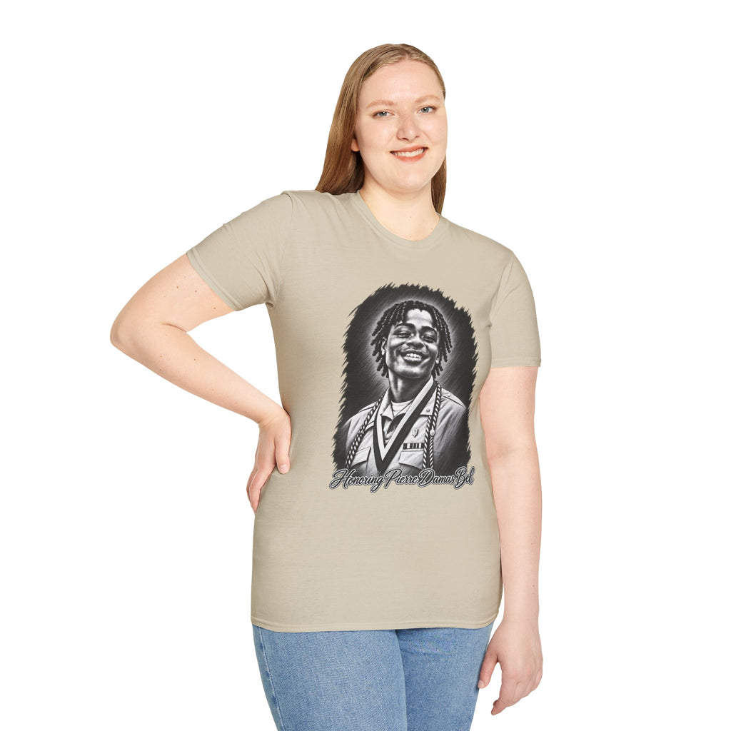 Smiling Portrait Front - In Memory of Pierre Damas Bel T-Shirt