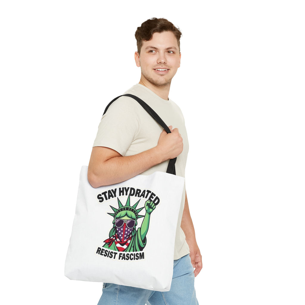 Stay Hydrated, Resist Fascism Design - Tote Bag