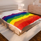 Rainbow Pride Flag Velveteen Plush Blanket