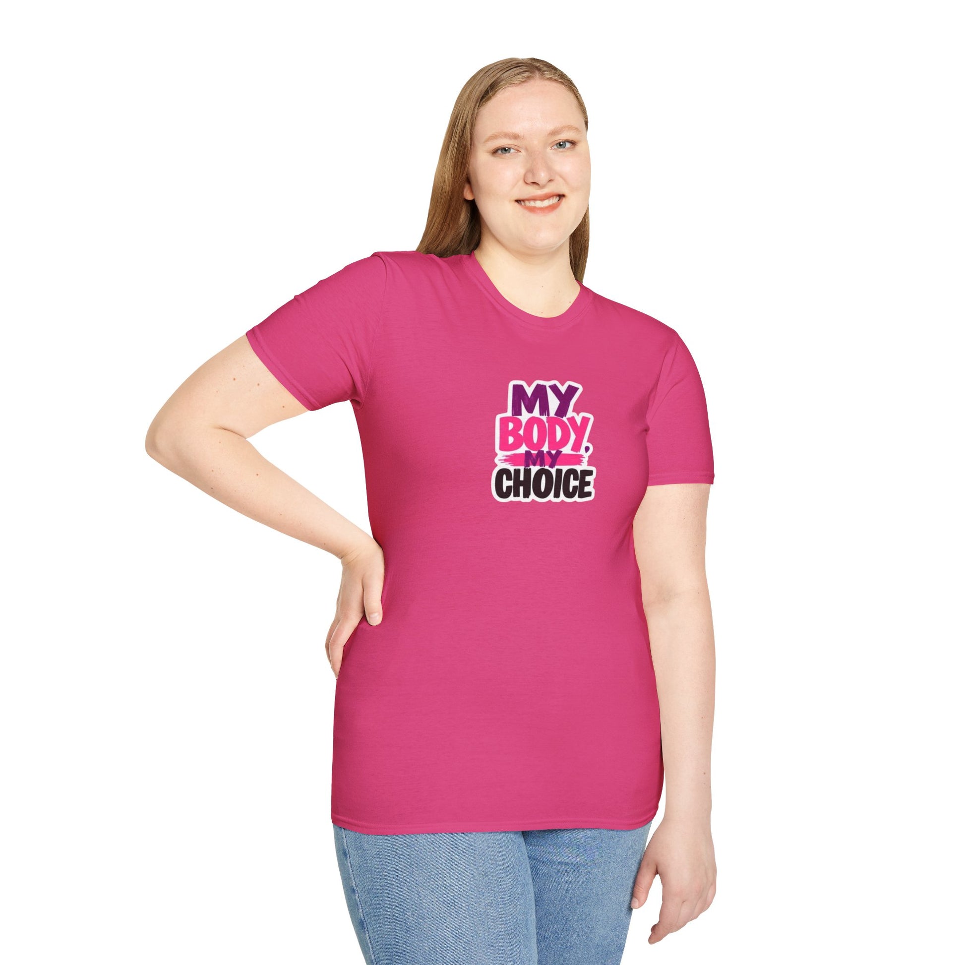 Empowering Unisex Softstyle T-Shirt - 'My Body, My Choice' Statement Tee