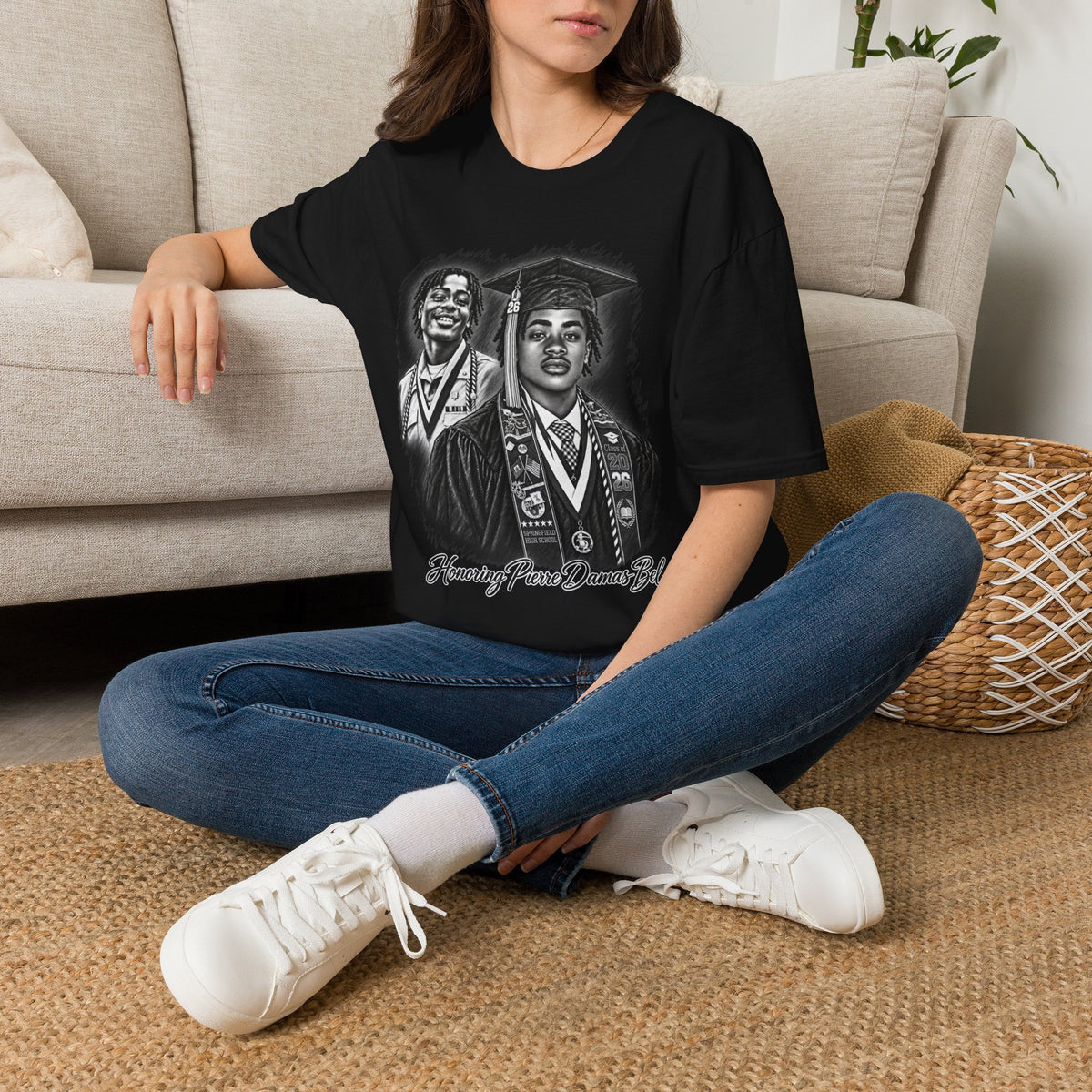 Double Portrait Front - In Memory of Pierre Damas Bel T-Shirt