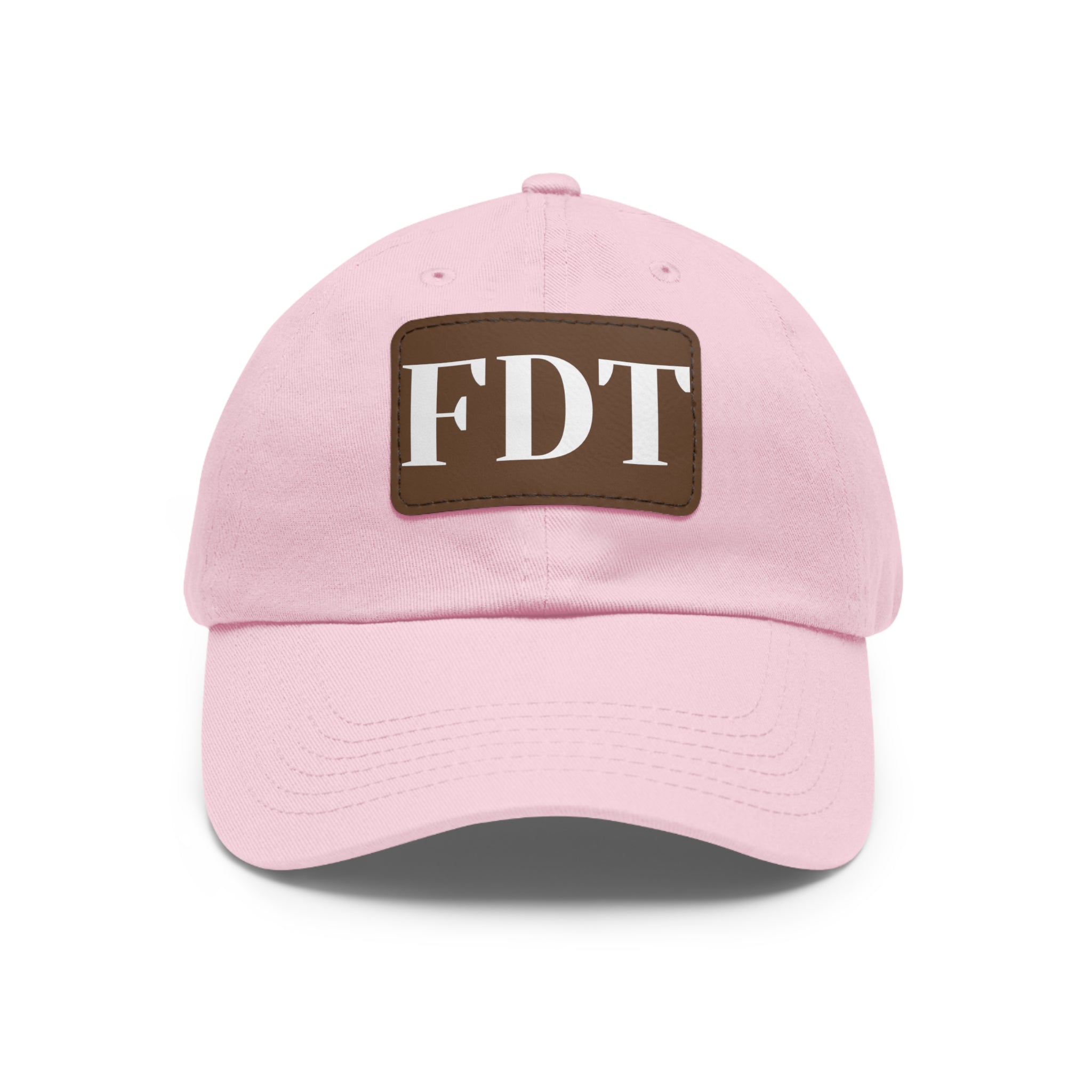 Stylish Dad Hat with FDT Leather Patch - Casual Sun Protection for Dads