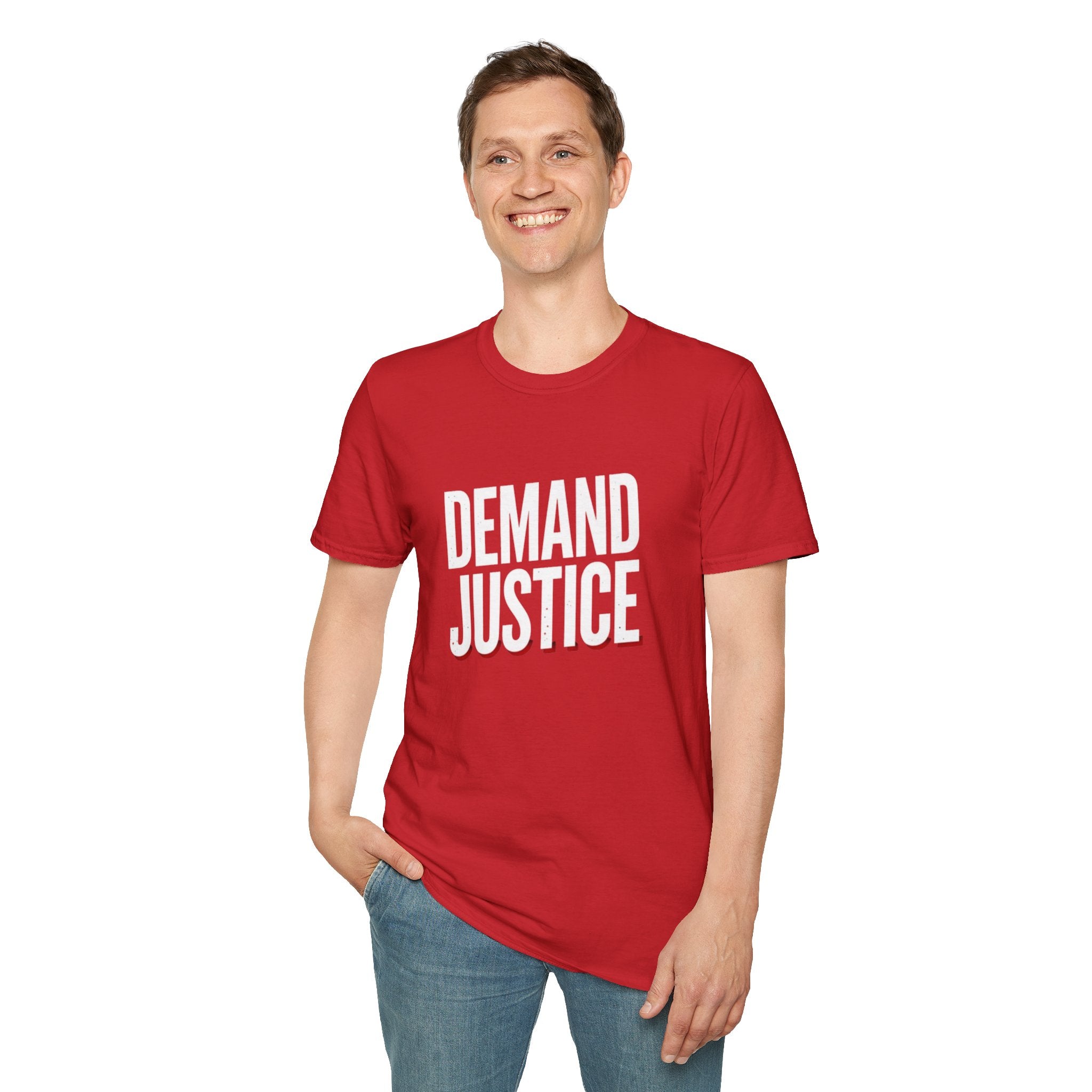 Demand Justice T-Shirt — Bold Protest Tee for Activists & Social Justice Supporters