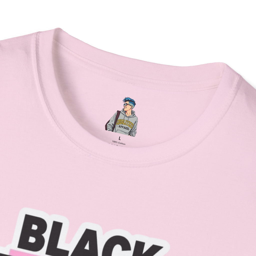 Unisex Softstyle T-Shirt - Black Trans Lives Matter Statement Tee