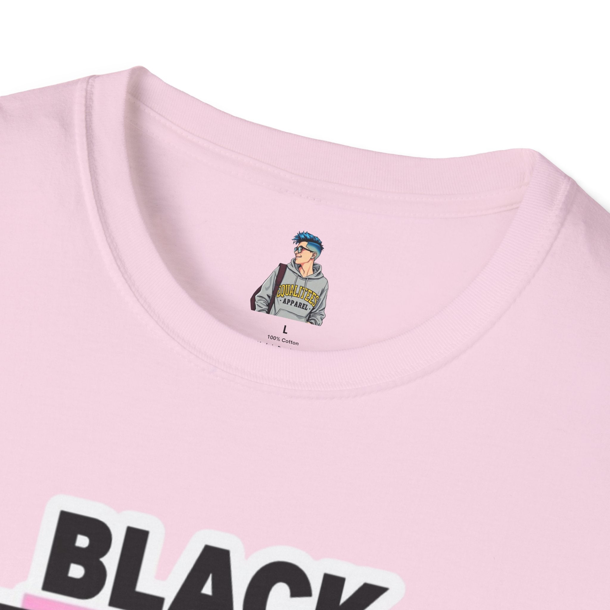 Unisex Softstyle T-Shirt - Black Trans Lives Matter Statement Tee