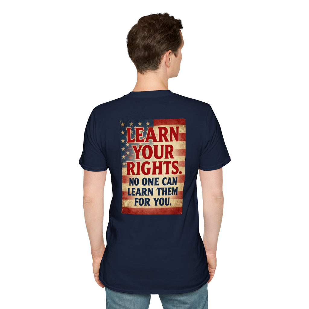 Learn Your Rights T-Shirt — Patriotic American Flag Graphic Tee