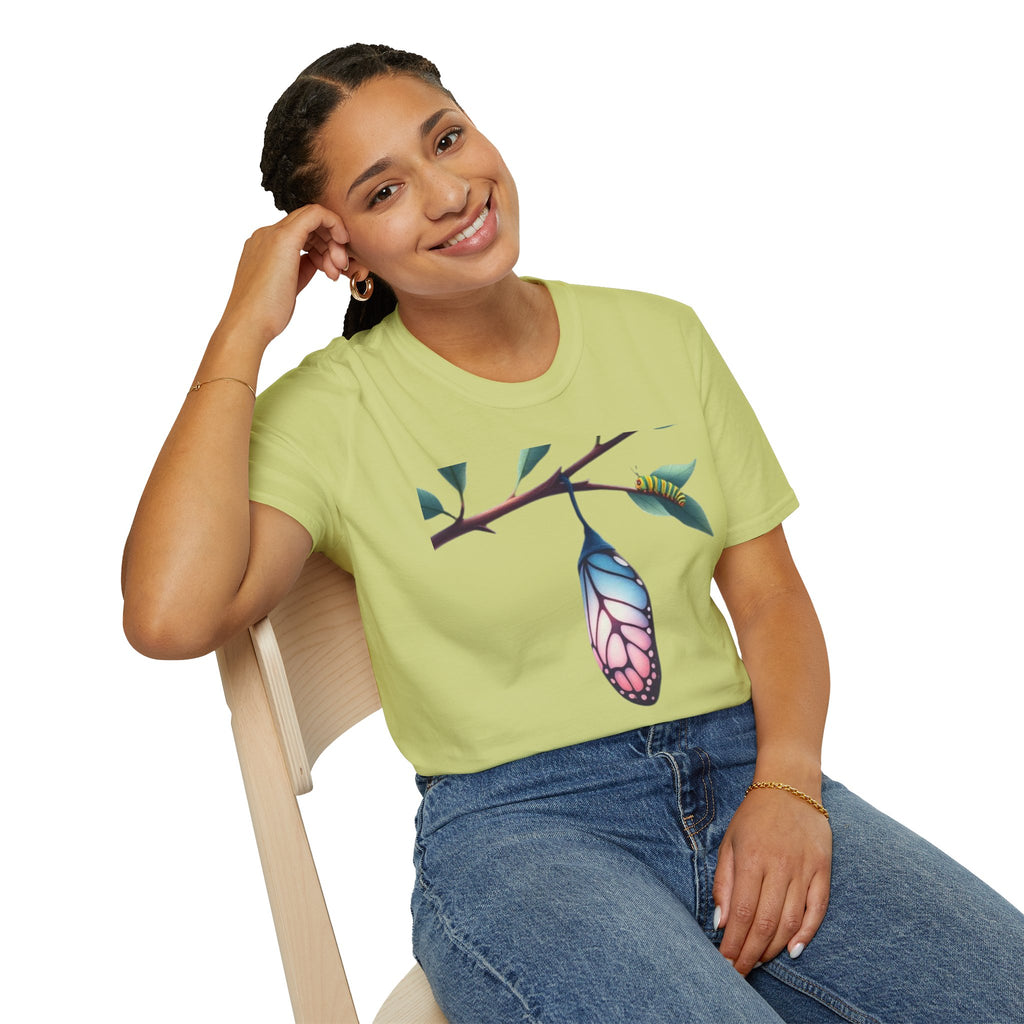 Trans Caterpillar to Butterfly Graphic T-Shirt