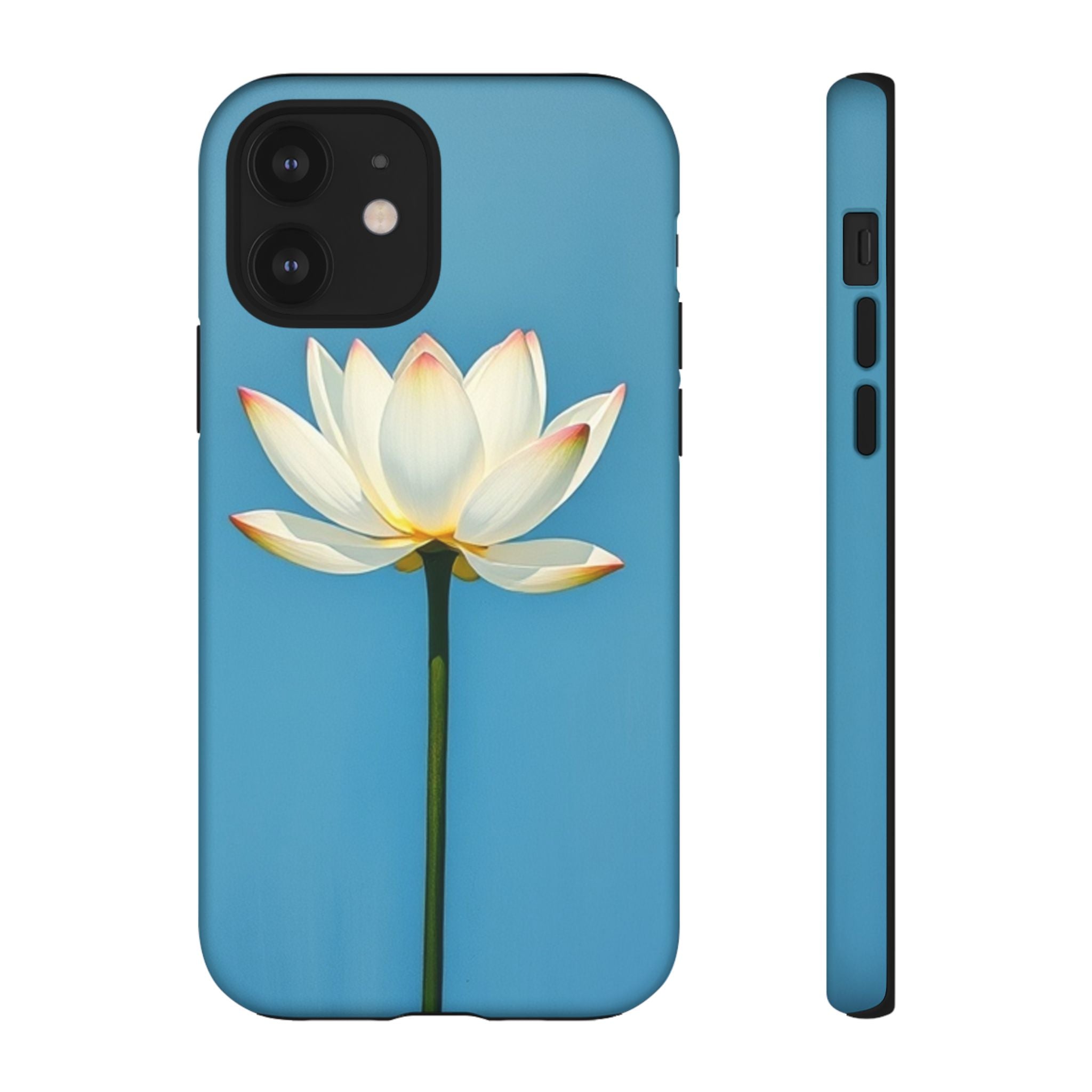 Open White Peace Lily Design Tough Case For Android & iPhone