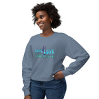 Unisex Lightweight Crewneck Sweatshirt -More Love Less Hate