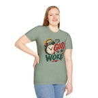 T-Shirt — "It's Good To Be Woke" Graphic Tee (Alarm Clock Design)