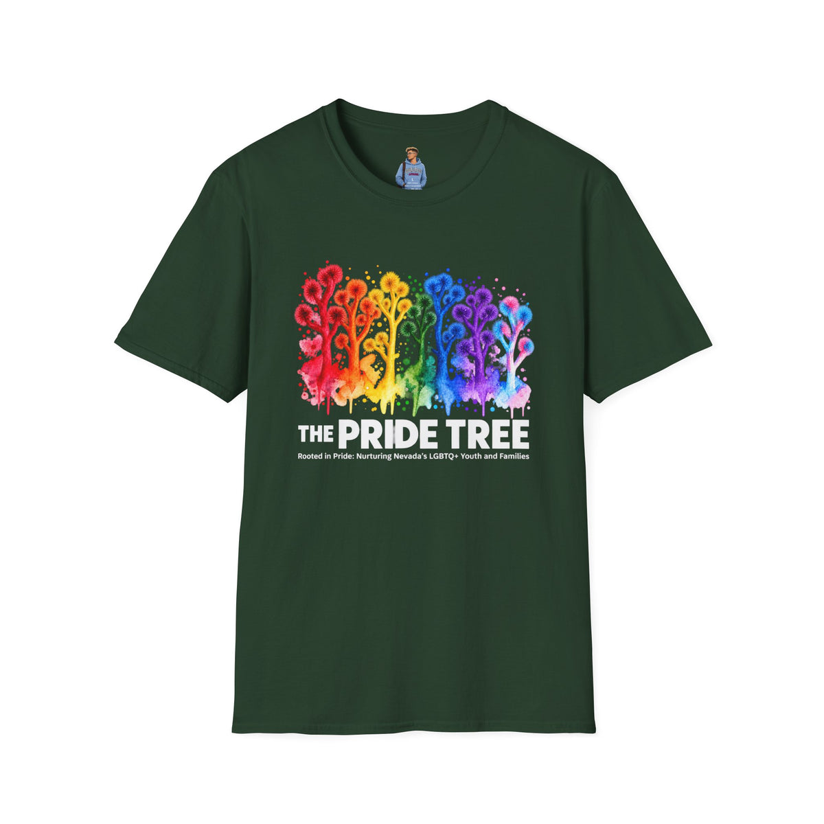 Pride Tree Las Vegas White Text T-shirt