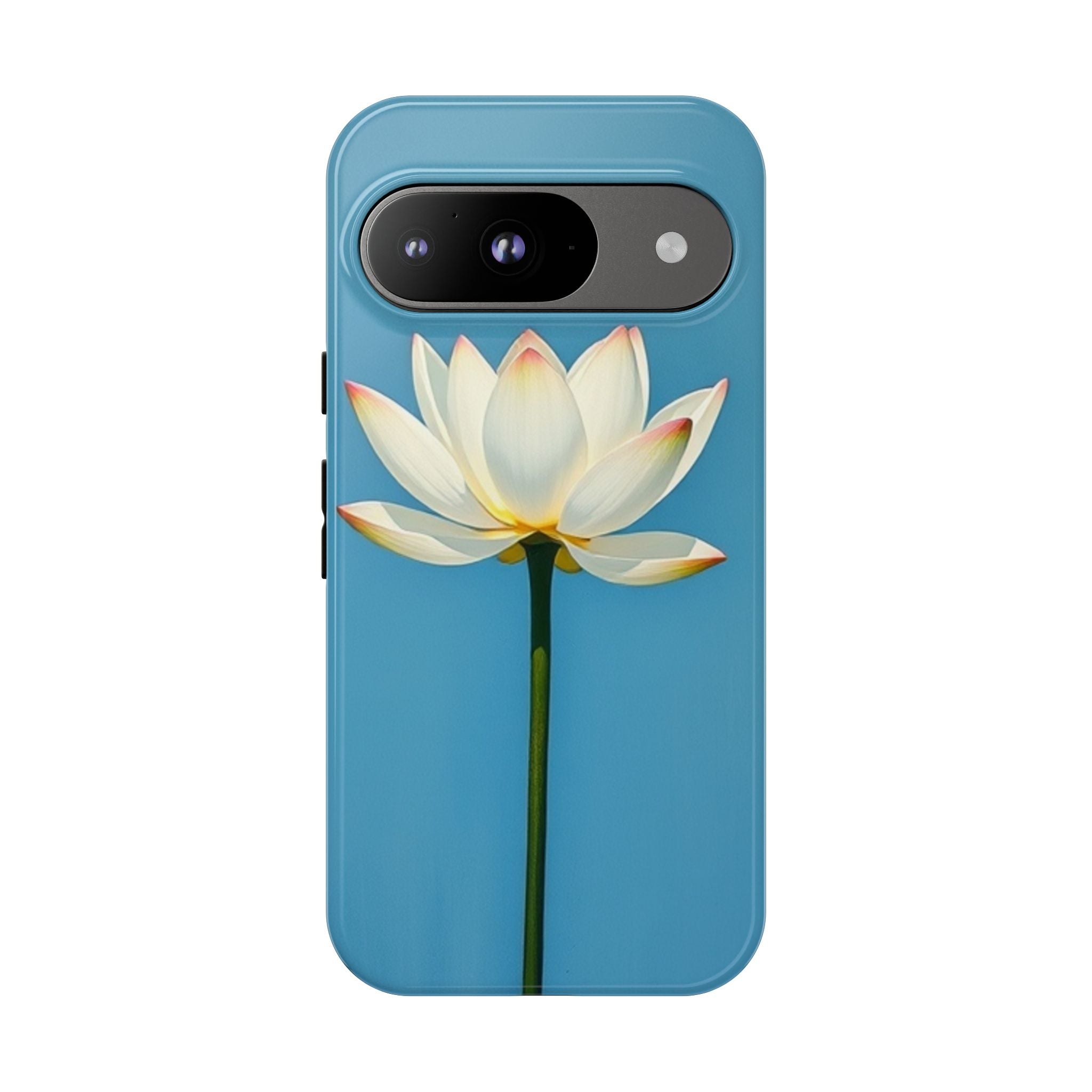 Open White Peace Lily Design Tough Case For Android & iPhone