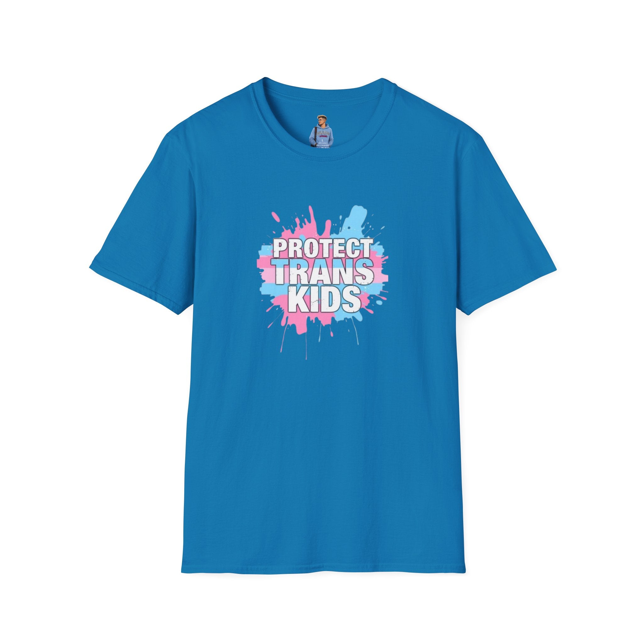 Protect Trans Kids Unisex Softstyle T-Shirt - Supportive LGBTQ+ Apparel