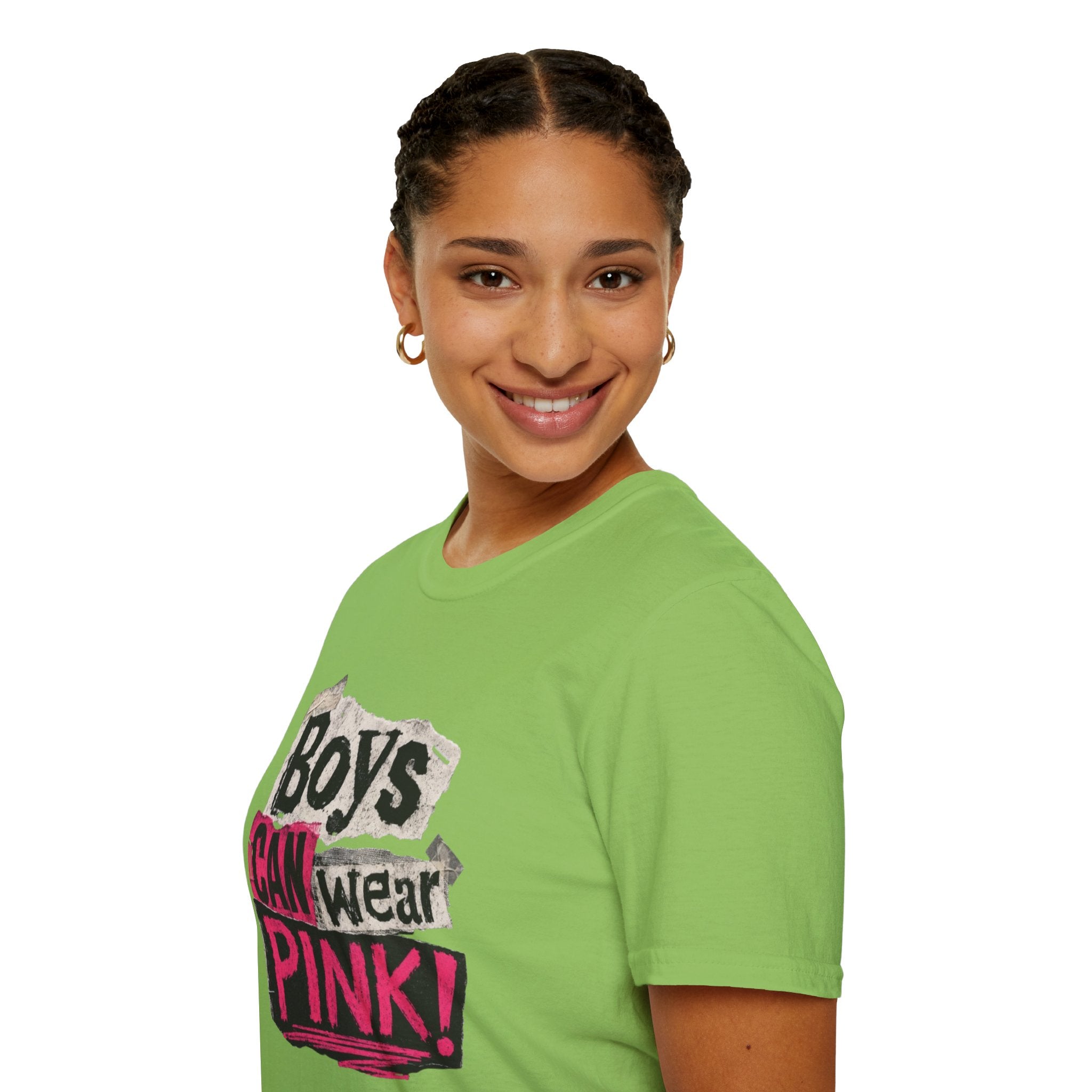 Boys Can Wear Pink T-Shirt — Bold Retro Feminist Graphic Tee