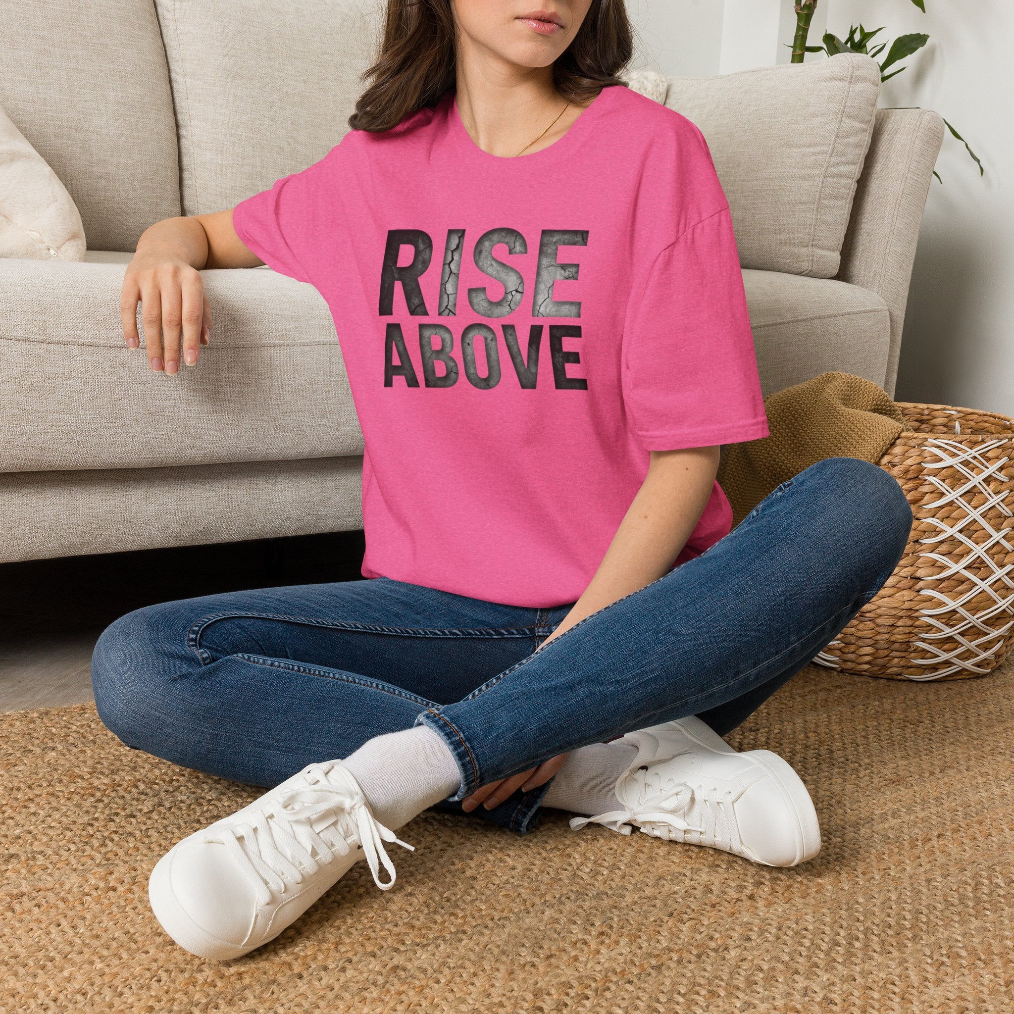 Rise Above Motivational Graphic T-Shirt