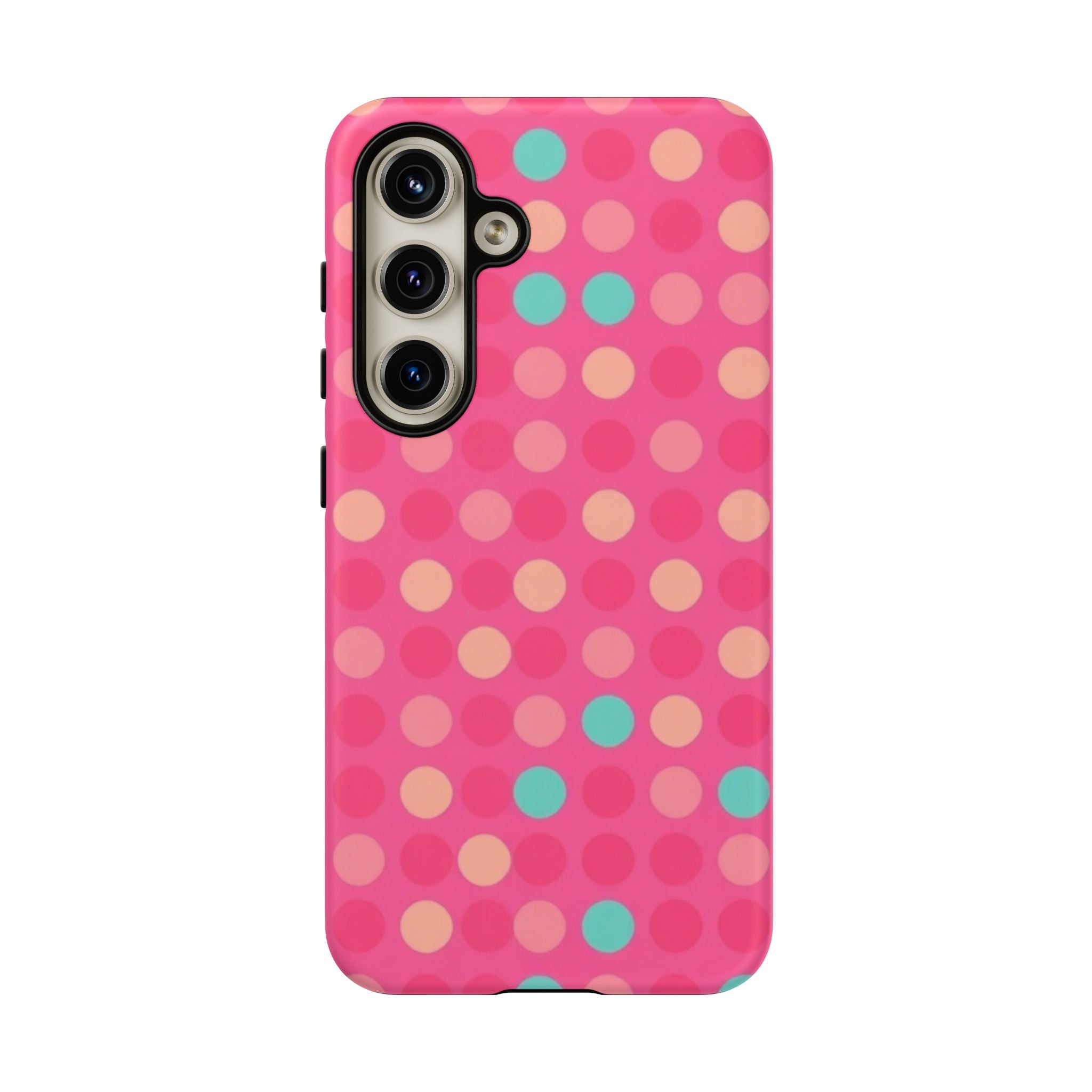 Android OR iPhone Protective Cases - Retro Polka Dots Pattern Tough Case